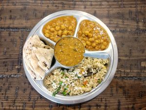 Vegan Thali ($10) at Sattvik Foods in San Diego