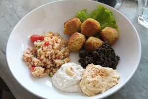 Pure falafel plate.  at Pure Koh Lanta in Koh Lanta