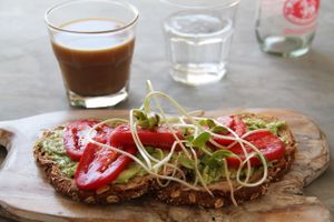 Pure avocado toast.  at Pure Koh Lanta in Koh Lanta
