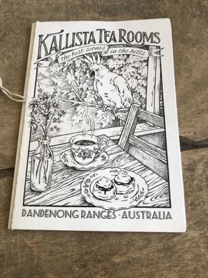Menu Cover at Kallista Tea Rooms in Kallista