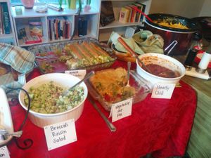 Vegan buffet at Cottage Greens in Katy