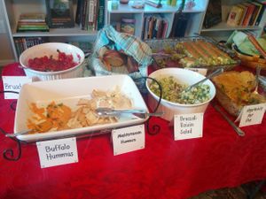 Vegan buffet at Cottage Greens in Katy