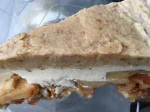 raw apple caramel cheesecake at Postmodern Foods in Washington