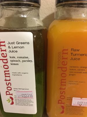 Great juice choices at Postmodern Foods in Washington