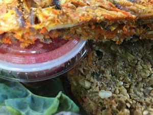 Raw falafel sandwich at Postmodern Foods in Washington