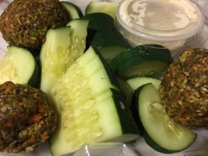 Raw "falafel" at Postmodern Foods in Washington