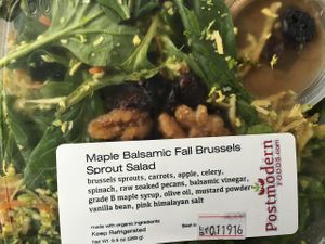 Brussel sprout salad  at Postmodern Foods in Washington