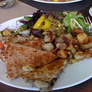 Brunch Vegan Quesadilla at Avanti Cafe in Costa Mesa