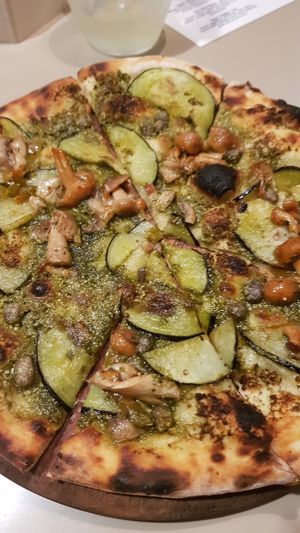 Pesto pizza at By Hand Cafe in Chiang Mai