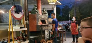 Wood fired pizza at By Hand Cafe in Chiang Mai