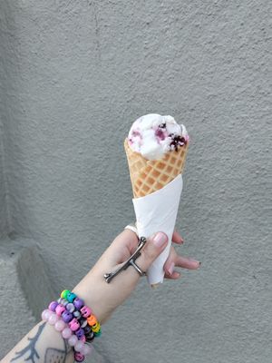 Cherry almond at Curbside Creamery in Oakland