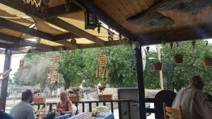 veranda  at St. Paul's Pillar Restaurant in Paphos