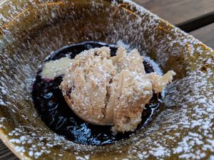 Cookie dough dessert at Hans im Glück in Dusseldorf