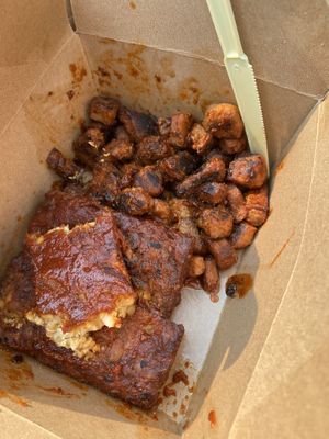 Ribs and bacon at Homegrown Smoker in Portland