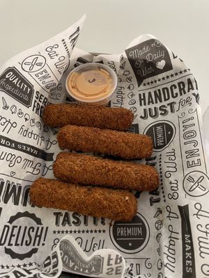 Mozzarella sticks $8  at Homegrown Smoker in Portland