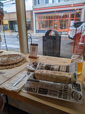 Buff Burrito, Smores Bar, LIGO West Coast IPA (Ecliptic Brewing) at Homegrown Smoker in Portland