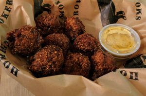 Hush puppies #Veganuary at Homegrown Smoker in Portland