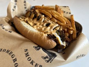 Philthy NoCheesesteak  at Homegrown Smoker in Portland
