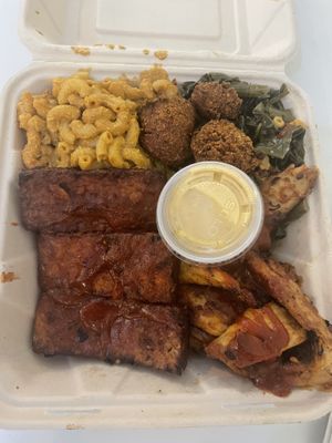 Combo plate   at Homegrown Smoker in Portland