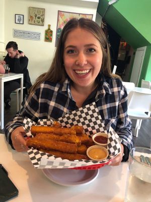 Chuffed (as you can tell) at Homegrown Smoker in Portland