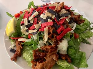 big salad at Homegrown Smoker in Portland