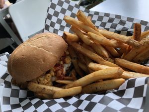 Burger  at Homegrown Smoker in Portland