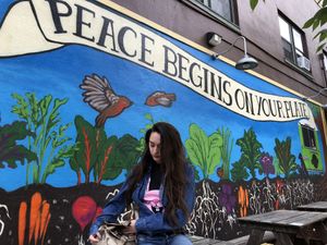 Outside the restaurant ❤️ at Homegrown Smoker in Portland