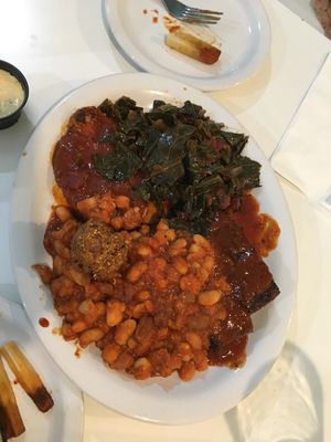 Combo plate: 2 protein/2 sides  at Homegrown Smoker in Portland