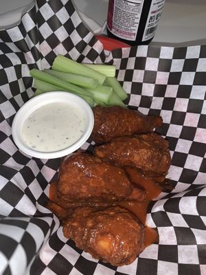 Buffalo wings! at Homegrown Smoker in Portland