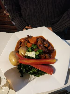 Boeuf bourguignon vegan style at Blackbird in Gothenburg