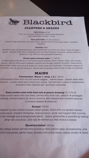  at Blackbird in Gothenburg