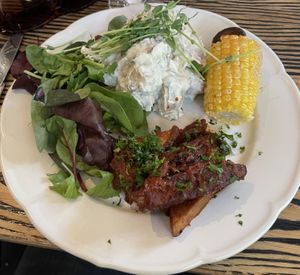 Barbecue soy division med potatissallad  at Blackbird in Gothenburg