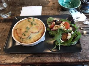 Tofu and spinach pie. Really tasty   at Blackbird in Gothenburg