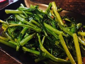 Chinese morning glory at Vegan Khunnay in Koh Samui