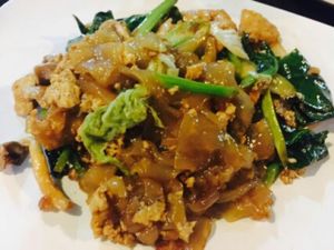 Ribbon noodle at Vegan Khunnay in Koh Samui