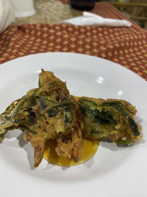 The best vegetable fritters in the world  at Vegan Khunnay in Koh Samui