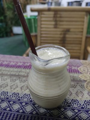 Vegan Banana Milkshake at Vegan Khunnay in Koh Samui