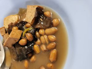Mushroom soup at Vegan Khunnay in Koh Samui