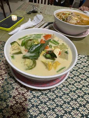 Green curry- the best! at Vegan Khunnay in Koh Samui