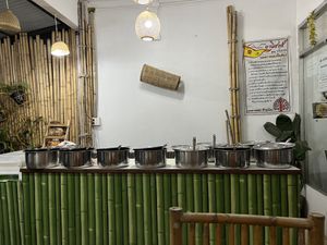The different foods to choose from  at Vegan Khunnay in Koh Samui