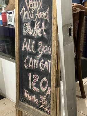 All you can eat 120 bath  at Vegan Khunnay in Koh Samui