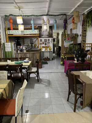 Inside area  at Vegan Khunnay in Koh Samui