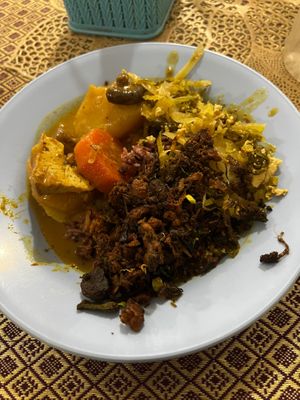 My second plate 😅 at Vegan Khunnay in Koh Samui