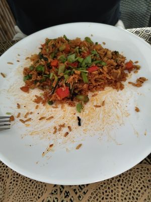 Thai-Style fried rice at Vegan Khunnay in Koh Samui