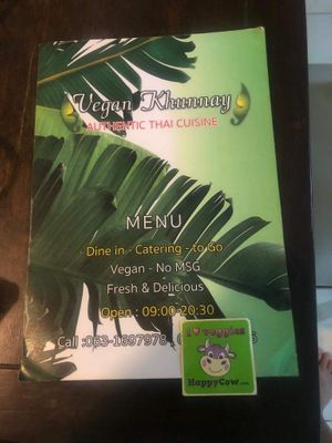 We already change the contact number.Our contact number is 063-1697978.I hope everyone will come to try this restaurant because the vegan food here is so delicious and nice staff.. at Vegan Khunnay in Koh Samui