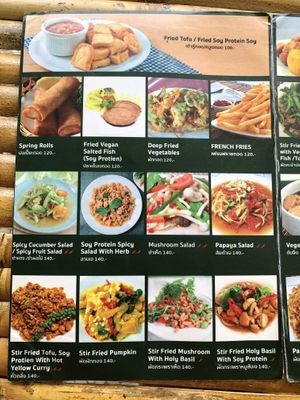 Menu Page 1 at Vegan Khunnay in Koh Samui