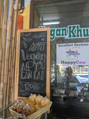 All you can eat for 120 at Vegan Khunnay in Koh Samui