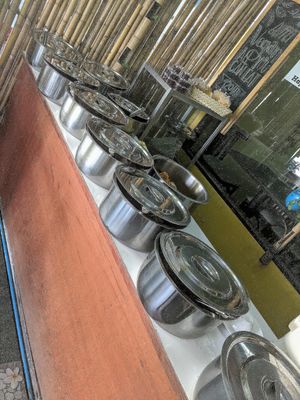 Self service at Vegan Khunnay in Koh Samui