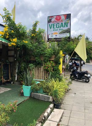 Outdoor & Sign at Vegan Khunnay in Koh Samui