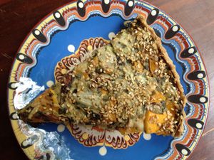 Tarte aux shiitake, choux.. délicieux!  at Invita Fresh Food in Toulouse